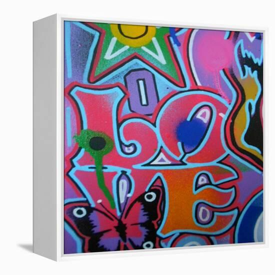 Love-Abstract Graffiti-Framed Premier Image Canvas