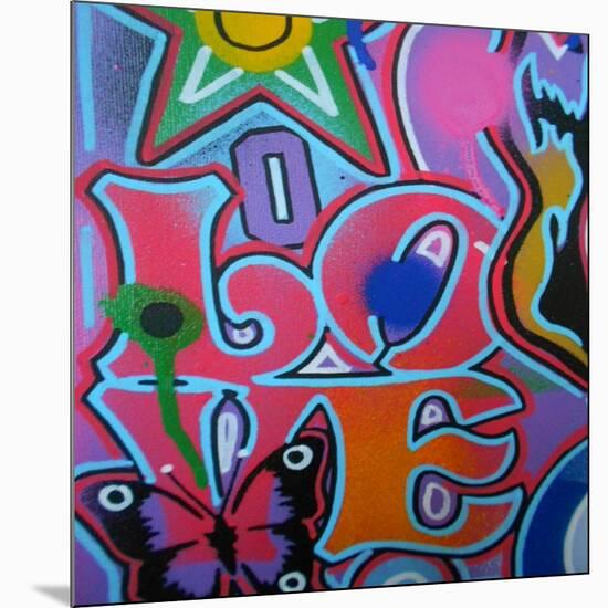 Love-Abstract Graffiti-Mounted Giclee Print