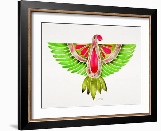 Lovebird Parrot-Cat Coquillette-Framed Art Print