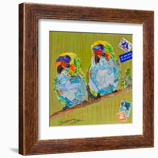 Lovebirds-null-Framed Art Print