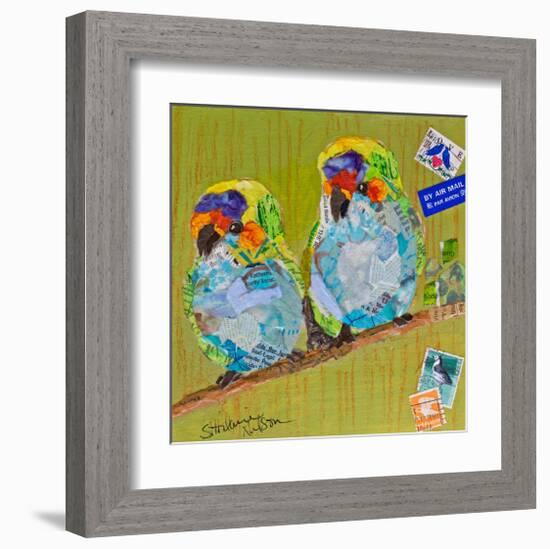Lovebirds-null-Framed Art Print