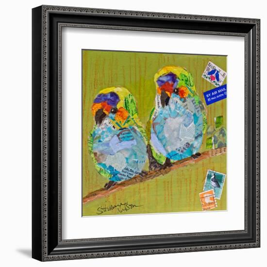 Lovebirds-null-Framed Art Print