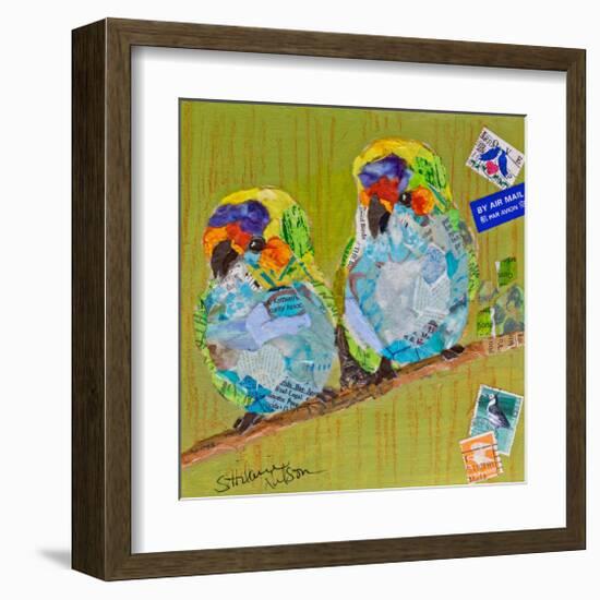 Lovebirds-null-Framed Art Print