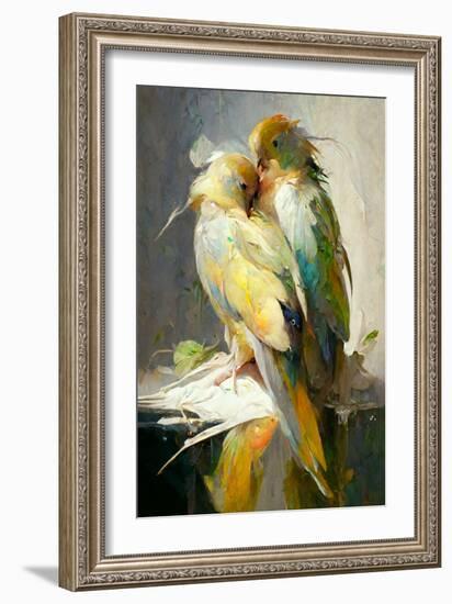 Lovebirds-Vivienne Dupont-Framed Art Print