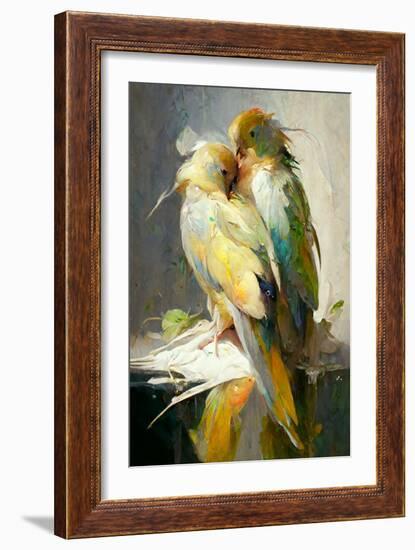 Lovebirds-Vivienne Dupont-Framed Art Print