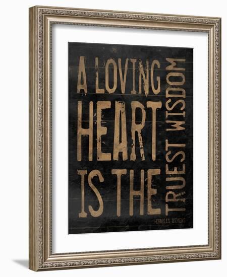 Loveing Heart Brown-Jace Grey-Framed Art Print