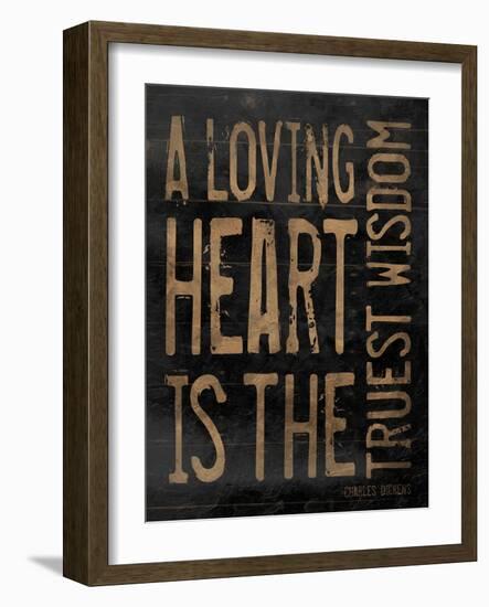 Loveing Heart Brown-Jace Grey-Framed Art Print