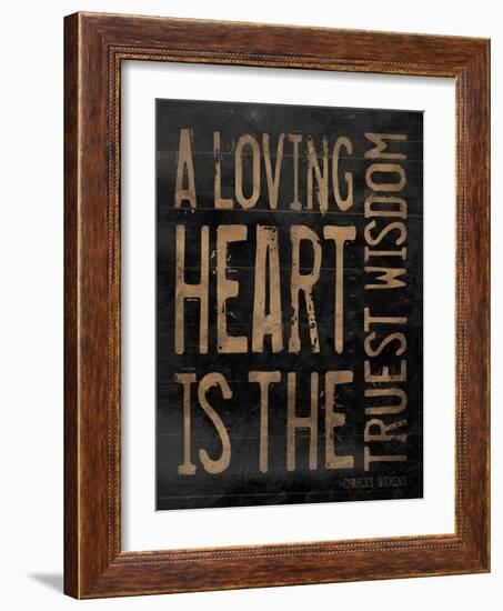 Loveing Heart Brown-Jace Grey-Framed Art Print