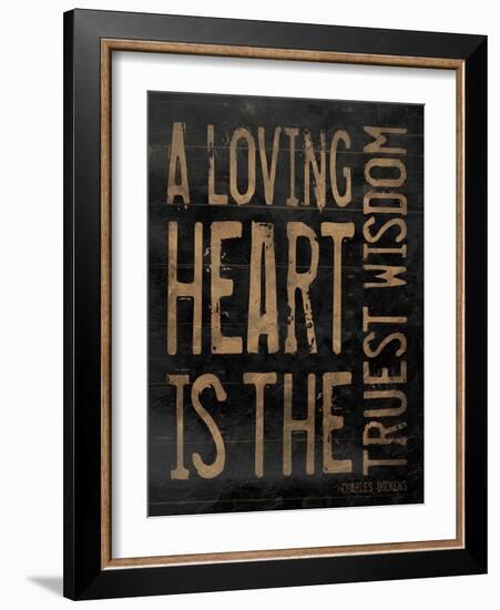 Loveing Heart Brown-Jace Grey-Framed Art Print