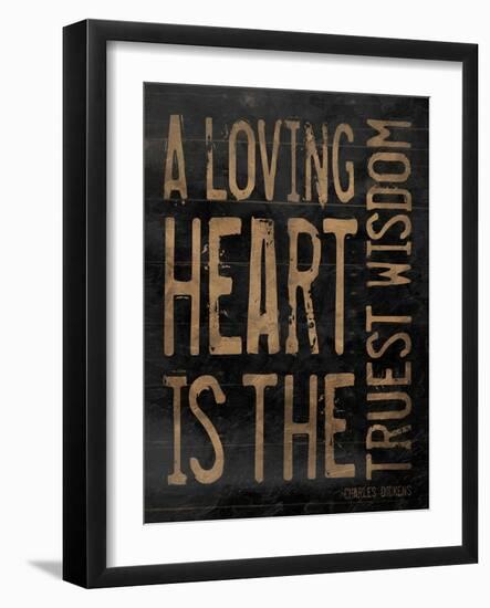 Loveing Heart Brown-Jace Grey-Framed Art Print