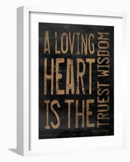 Loveing Heart Brown-Jace Grey-Framed Art Print