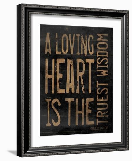 Loveing Heart Brown-Jace Grey-Framed Art Print