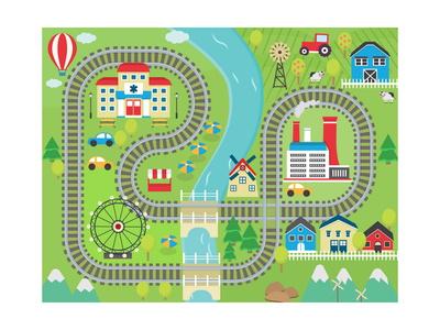 train track play mat