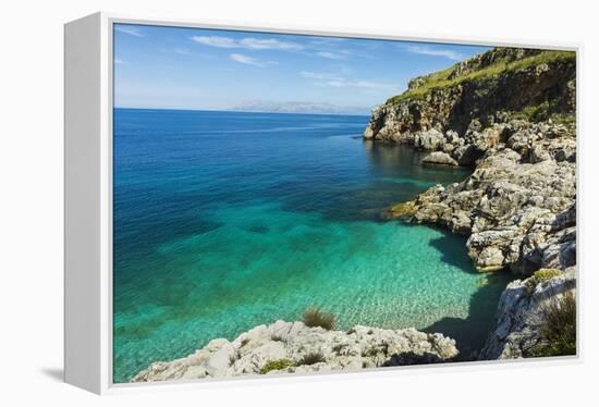 Lovely Limestone Cove at Zingaro Nature Reserve Near Scopello-Rob Francis-Framed Premier Image Canvas