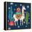 Lovely Llamas II Christmas-Mary Urban-Framed Stretched Canvas