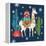 Lovely Llamas II Christmas-Mary Urban-Framed Stretched Canvas