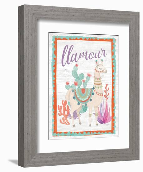 Lovely Llamas II Llamour-null-Framed Premium Giclee Print