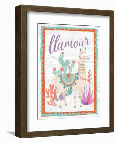 Lovely Llamas II Llamour-null-Framed Premium Giclee Print