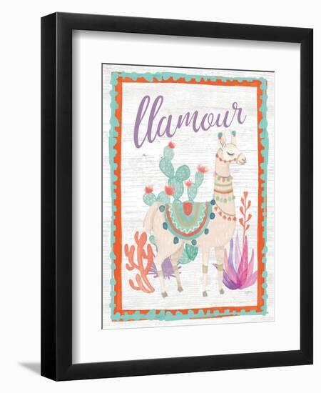 Lovely Llamas II Llamour-null-Framed Premium Giclee Print