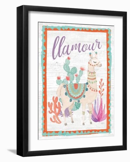Lovely Llamas II Llamour-null-Framed Art Print