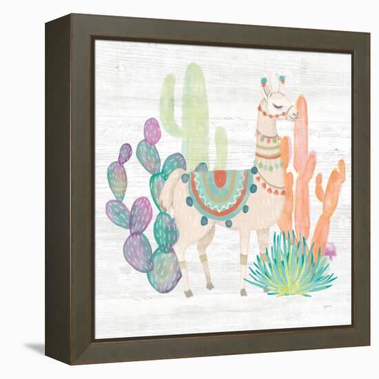 Lovely Llamas II-Mary Urban-Framed Stretched Canvas