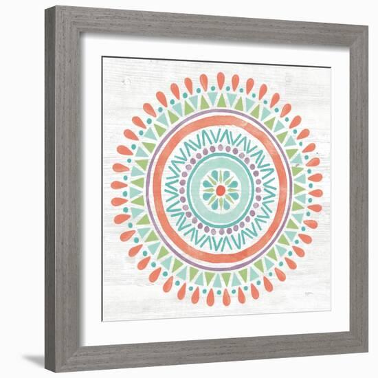 Lovely Llamas Mandala I-Mary Urban-Framed Art Print