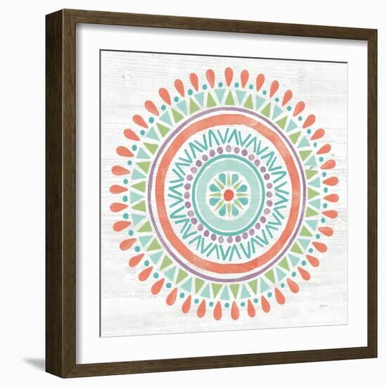 Lovely Llamas Mandala I-Mary Urban-Framed Art Print