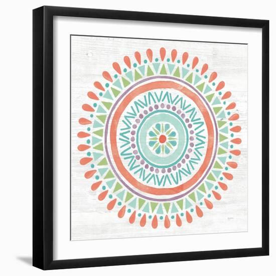 Lovely Llamas Mandala I-Mary Urban-Framed Art Print