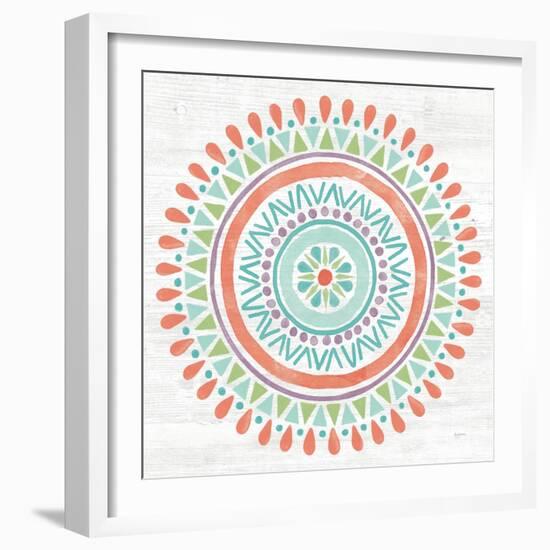 Lovely Llamas Mandala I-Mary Urban-Framed Art Print