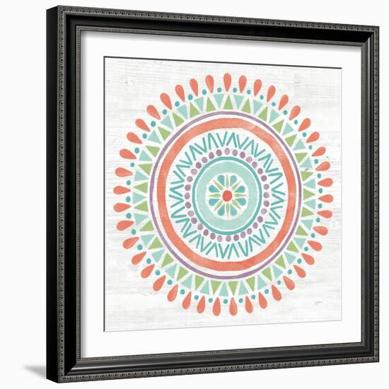 Lovely Llamas Mandala I-Mary Urban-Framed Art Print