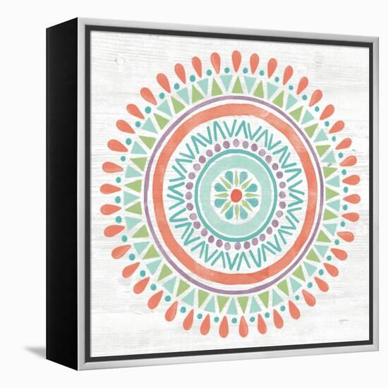 Lovely Llamas Mandala I-Mary Urban-Framed Stretched Canvas