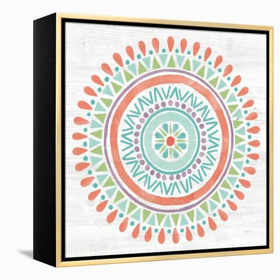 Lovely Llamas Mandala I-Mary Urban-Framed Stretched Canvas