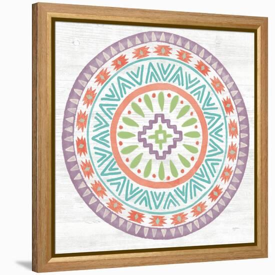 Lovely Llamas Mandala II-Mary Urban-Framed Stretched Canvas