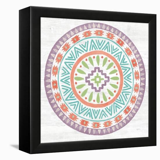 Lovely Llamas Mandala II-Mary Urban-Framed Stretched Canvas