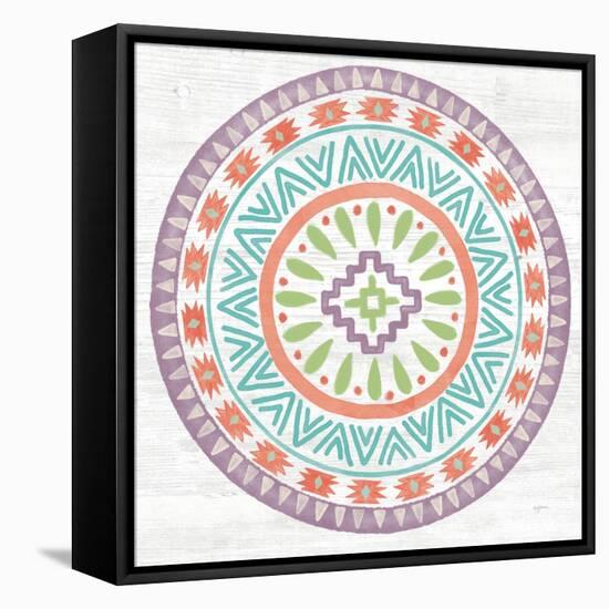 Lovely Llamas Mandala II-Mary Urban-Framed Stretched Canvas