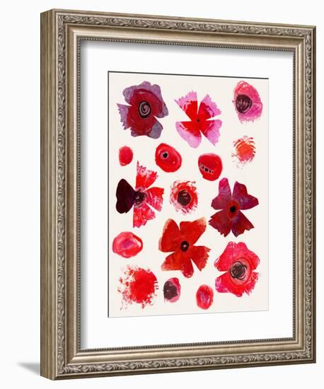 Lovely Poppies Pattern-Cody Alice Moore-Framed Art Print