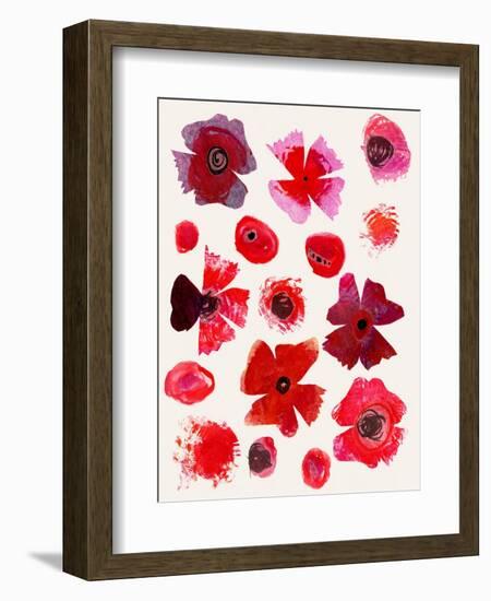 Lovely Poppies Pattern-Cody Alice Moore-Framed Art Print