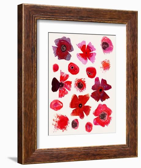 Lovely Poppies Pattern-Cody Alice Moore-Framed Art Print