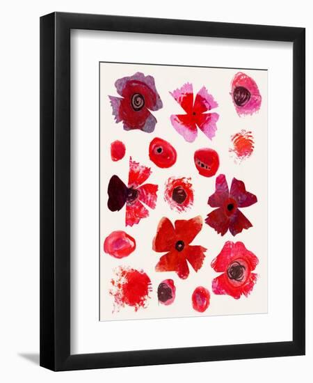 Lovely Poppies Pattern-Cody Alice Moore-Framed Art Print