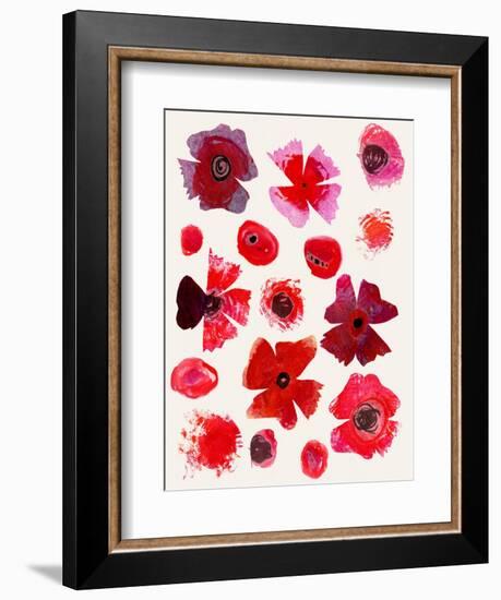 Lovely Poppies Pattern-Cody Alice Moore-Framed Art Print