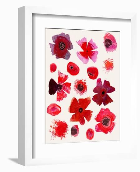 Lovely Poppies Pattern-Cody Alice Moore-Framed Art Print