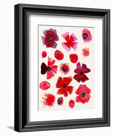 Lovely Poppies Pattern-Cody Alice Moore-Framed Art Print