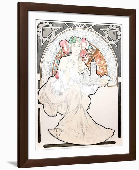 Lovely Protector-Alphonse Mucha-Framed Collectable Print