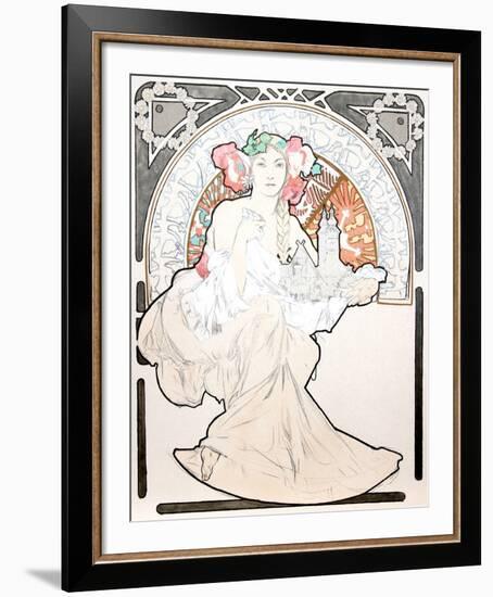 Lovely Protector-Alphonse Mucha-Framed Collectable Print