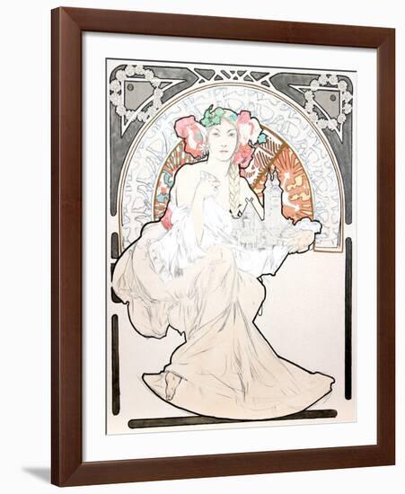 Lovely Protector-Alphonse Mucha-Framed Collectable Print
