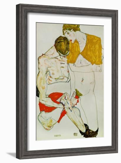 Lovers, 1913-Egon Schiele-Framed Giclee Print