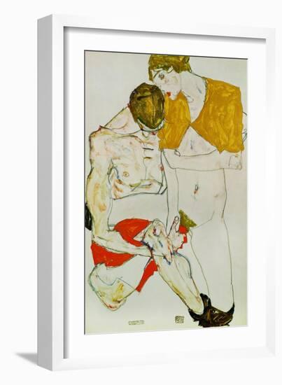 Lovers, 1913-Egon Schiele-Framed Giclee Print