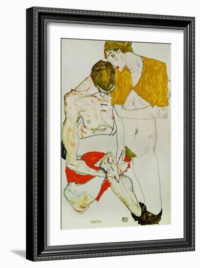 Lovers, 1913-Egon Schiele-Framed Giclee Print