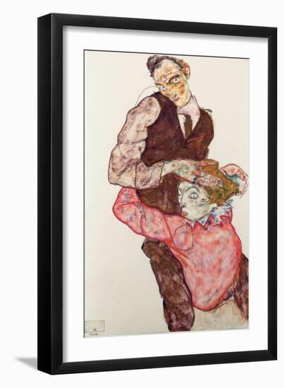 Lovers, 1914-1915-Egon Schiele-Framed Giclee Print