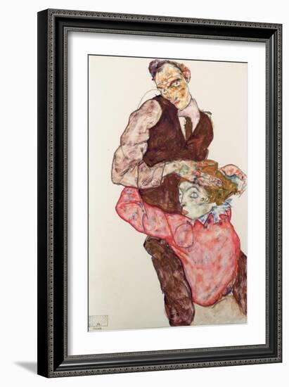 Lovers, 1914-1915-Egon Schiele-Framed Giclee Print
